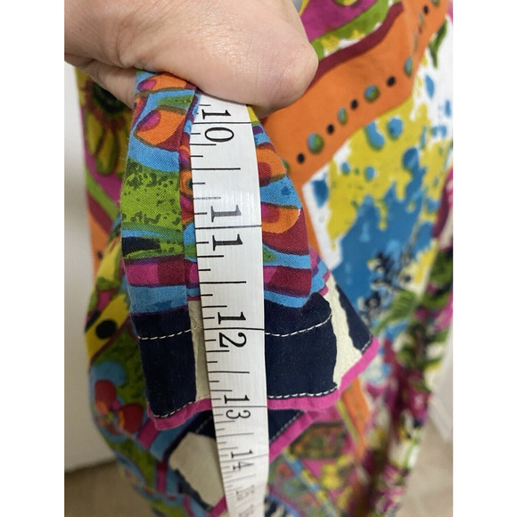 J Peterman Dress Womens Small/ Medium Pink Floral Kraftan Maxi - Picture 11 of 12